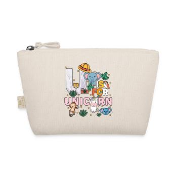 U Is For Unicorn Zoo Party Jungle Zoo Birthday - Organic Pouch - nature - Front