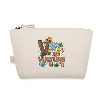 V Is For Vulture Zoo Party Jungle Zoo Birthday - Organic Pouch - nature - Front