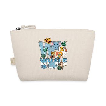 W Is For Whale Zoo Party Jungle Zoo Birthday - Organic Pouch - nature - Front