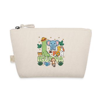 I Is For Iguana Zoo Party Jungle Zoo Birthday - Organic Pouch - nature - Front