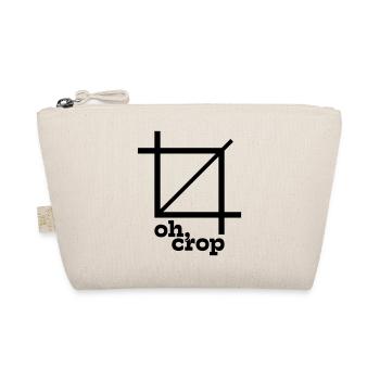 Oh Crop Designer Grafik Spruch - Bio-Täschchen - Natur - Vorne