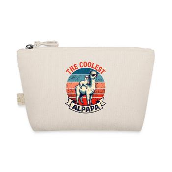 Das coolste Papa Retro-Alpaca - Bio-Täschchen - Natur - Vorne