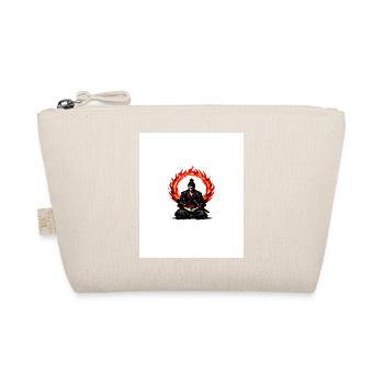 Flame Circle Samurai Mediation - Organic Pouch - nature - Front