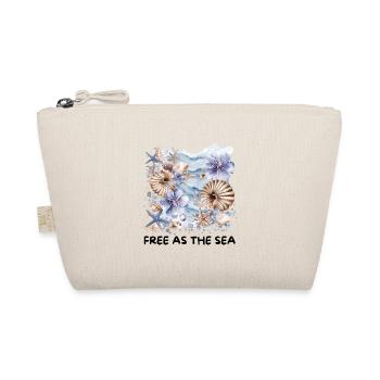 Watercolor Shells & Starfish Coastal Flowers Design - Organic Pouch - nature - Front