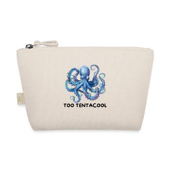 Aquarell Oktopus in Blau – Meeresmotiv - Bio-Täschchen - Natur - Vorne