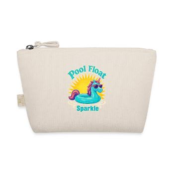 Retro Pool Float Sparkle, Glitter Unicorn Float Su - Bio-Täschchen - Natur - Vorne