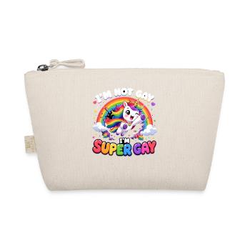  IM NOT GAY SUPER GAY Regenbogen Einhorn LGBTQ - Bio-Täschchen - Natur - Vorne