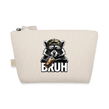 Bruh Waschbär Streetwear - Bio-Täschchen - Natur - Vorne