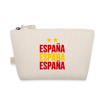 Spanien Schriftzug in Nationalfarben - Bio-Täschchen - Natur - Vorne