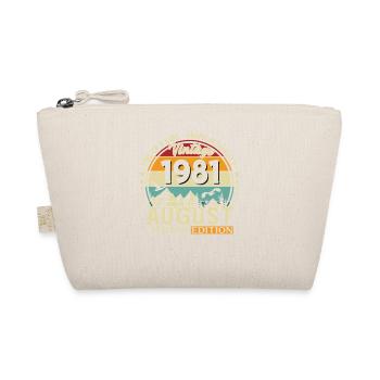 45th Birthday Gift Husband Original 1981 August - Organic Pouch - nature - Front