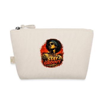 Stay Groovy – Retro Soul Style - Organic Pouch - nature - Front