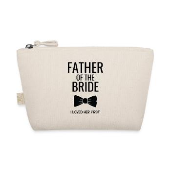 Father Bride Bowtie - Organic Pouch - nature - Front