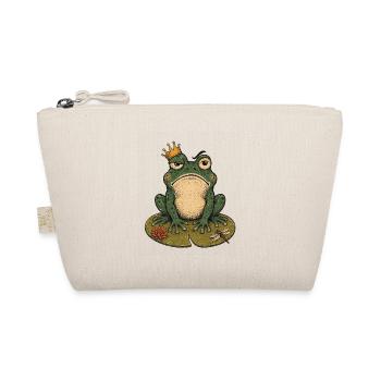 Regal Frog on Lily Pad - Organic Pouch - nature - Front