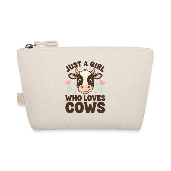 Just a Girl Loves Cows - Bio-Täschchen - Natur - Vorne