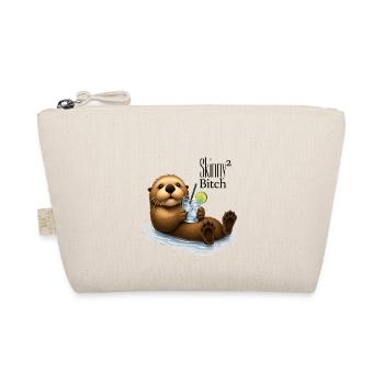 SKINNY BITCH² OTTER - Cocktail & dezenter Text - Bio-Täschchen - Natur - Vorne
