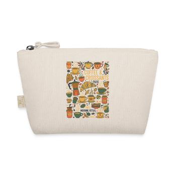 Breakfast Coffee Croissants Funny Brunch Food - Organic Pouch - nature - Front