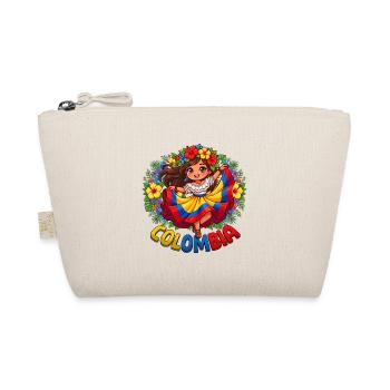 Colombia Folkloric Flower Girl - Organic Pouch - nature - Front