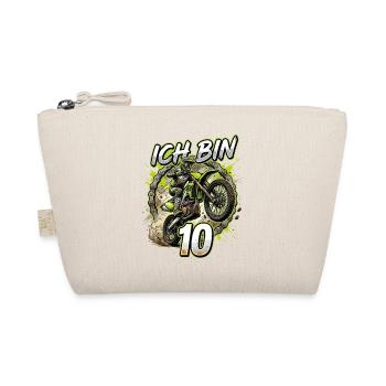 Ich bin 10 Motocross - Bio-Täschchen - Natur - Vorne