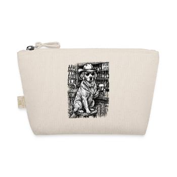 Cowboy Dog Beer Funny Golden Retriever - Organic Pouch - nature - Front