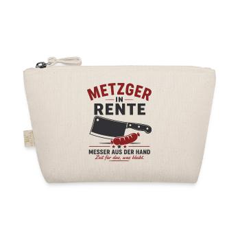 Metzger in Rente – Hackebeil & Wurst – Geschenk - Bio-Täschchen - Natur - Vorne