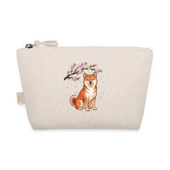 Shiba Inu Cherry Blossom Sakura Doge - Organic Pouch - nature - Front