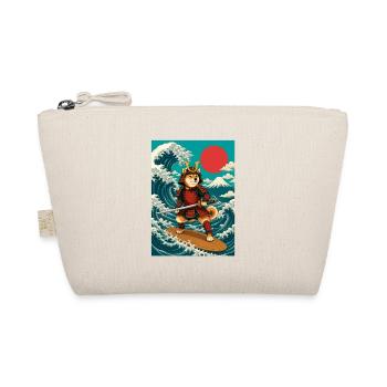Surfing Shiba Inu Samurai Doge Japan - Organic Pouch - nature - Front
