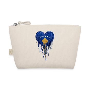 Kosovo Blue Heart Drop - Organic Pouch - nature - Front