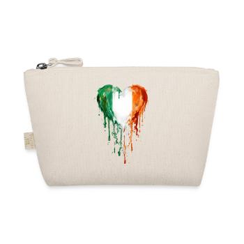 Ireland Heart Drop Art - Organic Pouch - nature - Front
