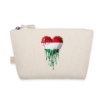 Cœur avec drapeau hongrois - Trousse biologique - nature - Devant
