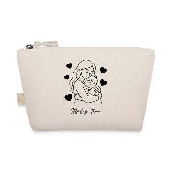 Stolze Jungs-Mama Geschenk - Bio-Täschchen - Natur - Vorne