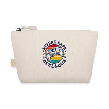 Dad Level Unlocked Gift Dad To Be - Organic Pouch - nature - Front