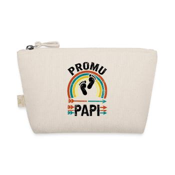 Promoted Grandpa Gift Retro Pregnancy Announcement - Organic Pouch - nature - Front