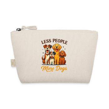 Funny Less People More Dogs Merch No 2 - Organic Pouch - nature - Front