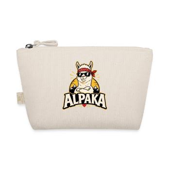 Alpaka Cool Sonnenbrille Lustiges Motiv - Bio-Täschchen - Natur - Vorne