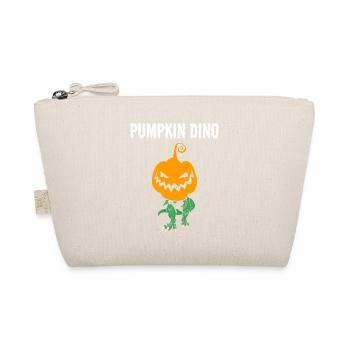 Funny Halloween Pumpkin Dino - Organic Pouch - nature - Front