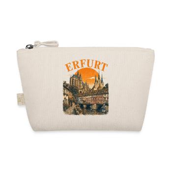  Vintage Erfurt Skyline historische Straßenansicht - Bio-Täschchen - Natur - Vorne