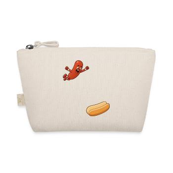 Hotdog jumps into the bun – Hotdog for the 4th of July - Organic Pouch - nature - Front