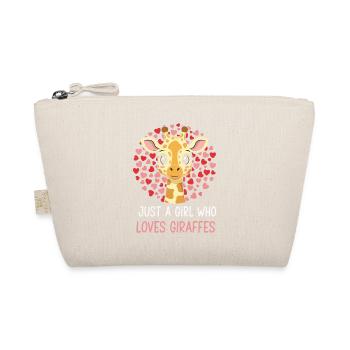 Illustration du cœur de la fille adore la girafe - Trousse biologique - nature - Devant