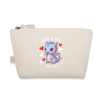 Just a Girl Who Loves Dragons - Organic Pouch - nature - Front