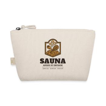 Sauna Aufguss Ist Chefsache Saunameister Geschenk - Bio-Täschchen - Natur - Vorne