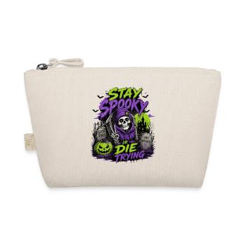 Stay Spooky or Die Trying – Halloween Skull - Bio-Täschchen - Natur - Vorne