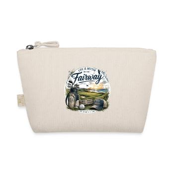 Life is Better on the Fairway – Golf Gift Desi - Organic Pouch - nature - Front