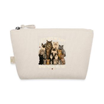 Cats Gather: Feline Crew Cheer - Organic Pouch - nature - Front