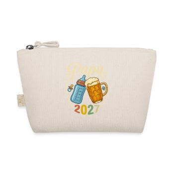 Papa 2027 – Retro-Bier-und-Flaschen-Geschenk - Bio-Täschchen - Natur - Vorne
