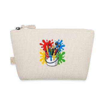 Zeichnen, Maler, Künstler, Pinsel, bunte Kunst - Bio-Täschchen - Natur - Vorne