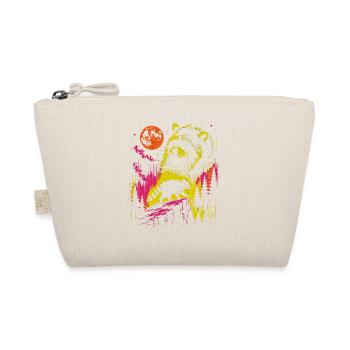 Waschbär Night Moon Forest Vintage Neon - Bio-Täschchen - Natur - Vorne
