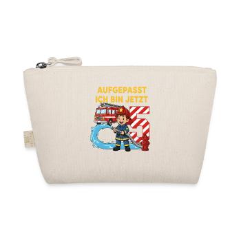 Aufgepasst Ich Bin Jetzt 5 Feuerwehr Geburtstag - Bio-Täschchen - Natur - Vorne