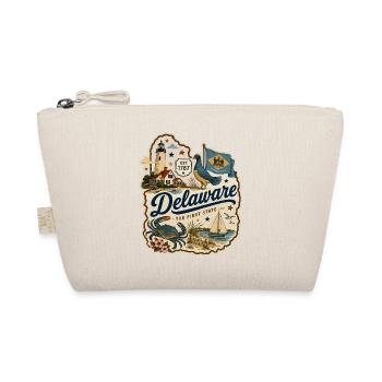 Delaware The First State Vintage-Aufkleber - Bio-Täschchen - Natur - Vorne