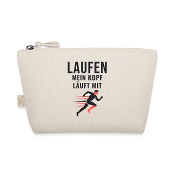Laufen Mein Kopf Läuft Mit Läufer Geschenk - Bio-Täschchen - Natur - Vorne