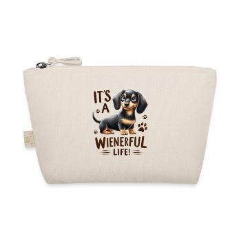 Wienerful Life Dackel lustige Hundedesign-Merch - Bio-Täschchen - Natur - Vorne